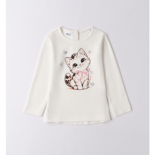 Mädchen T-Shirt iDO aus Baumwolle Panna 