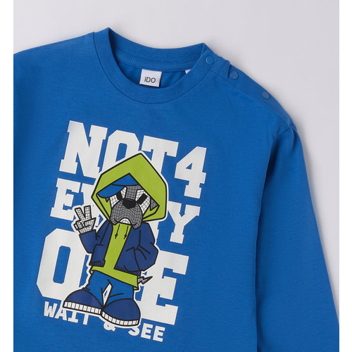 T-shirt iDO turquoise en coton pour enfant 