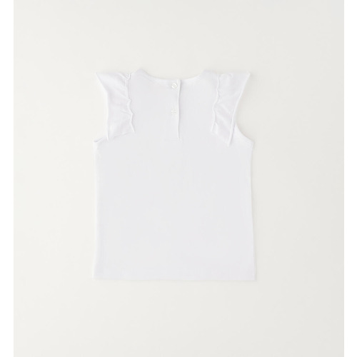 Camiseta de verano para niña iDO Blanco 