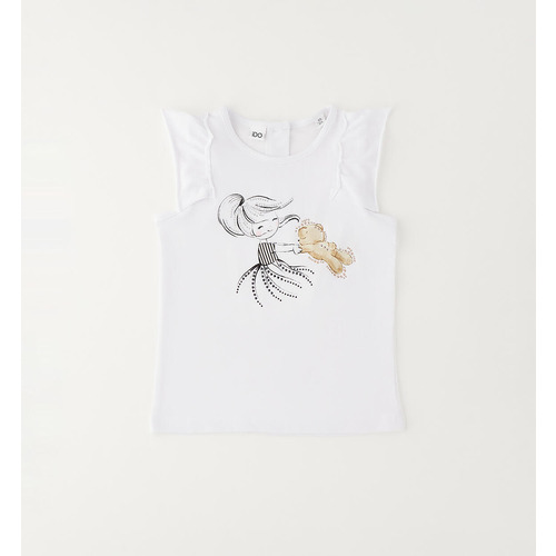 Camiseta de verano para niña iDO Blanco 