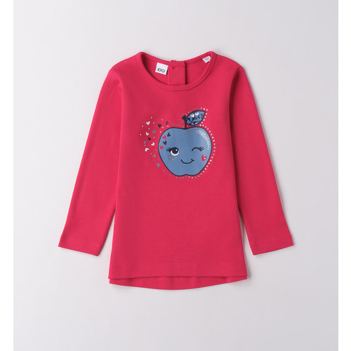 Mädchen T-Shirt iDO Baumwolle Erdbeere 
