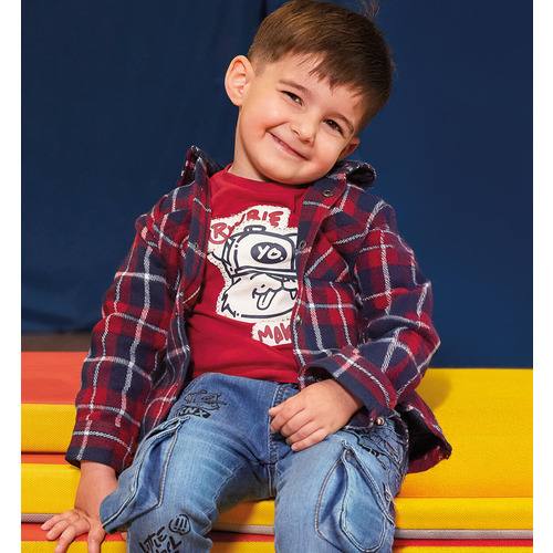 Maglietta iDO per bambino, bordeaux 