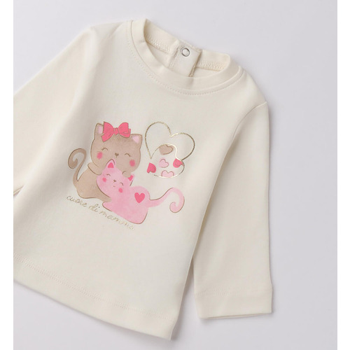 Maglietta per neonata iDO, colore panna 