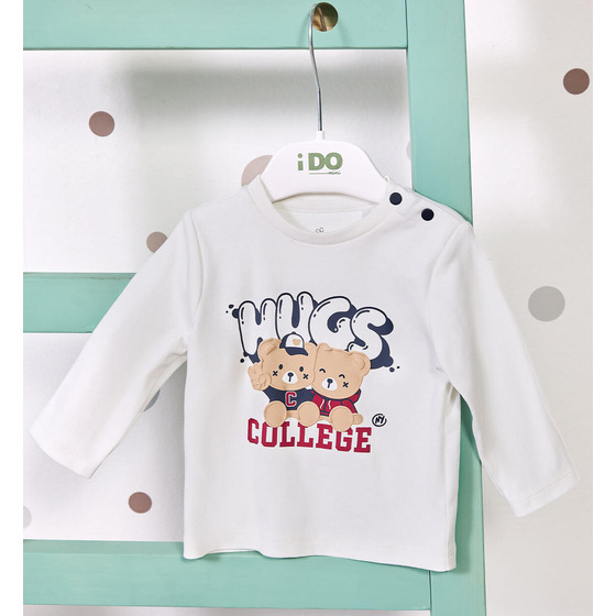 Baby T-shirt iDO cremefarben mit Aufdruck 
