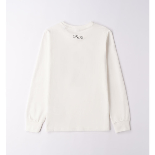 Camiseta iDO para niño, crema/verde salvia 