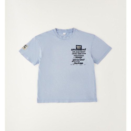 Camiseta iDO para niño de algodón azul claro 