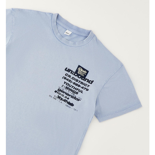 Camiseta iDO para niño de algodón azul claro 