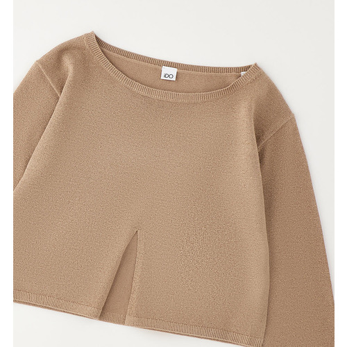 Pull couleur noisette pour fille iDO 