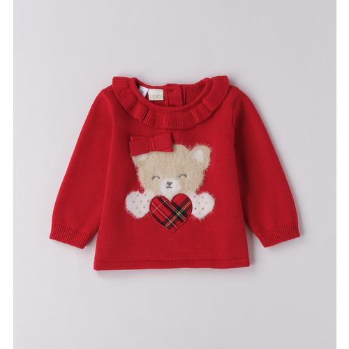 Pull bébé rouge Noël iDO 