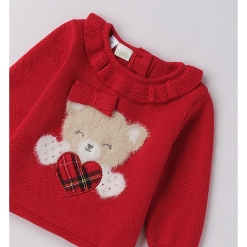 Pull bébé rouge Noël iDO 