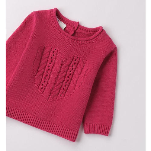Pull iDO pour bébé fille MAGENTA 