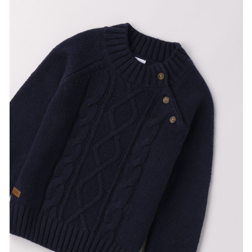 Pull iDO pour enfant, Bleu Marine et Crème 