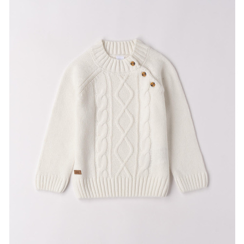 Pull iDO pour enfant, Bleu Marine et Crème 