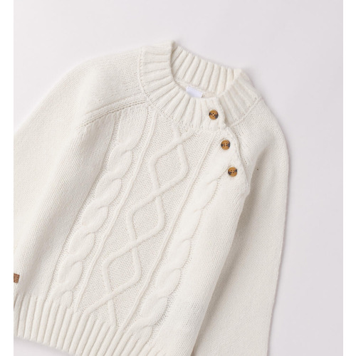 Pull iDO pour enfant, Bleu Marine et Crème 