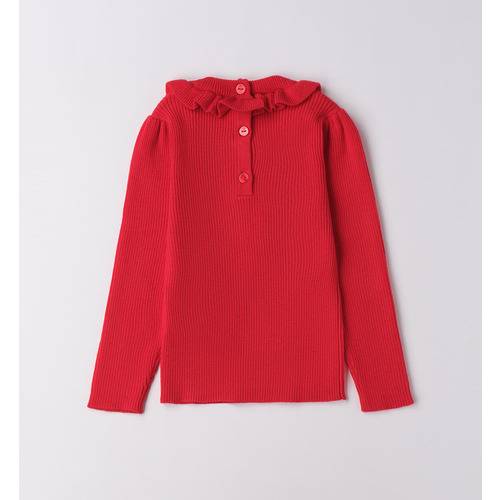 Pull iDO fille rouge 