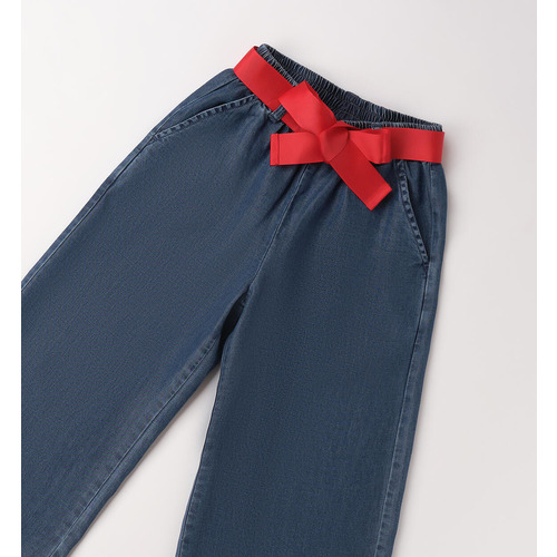 Pantalones iDO niña, azul medio lavado 