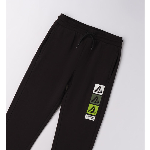 Pantaloni sportivi iDO da ragazzo, neri e salvia 
