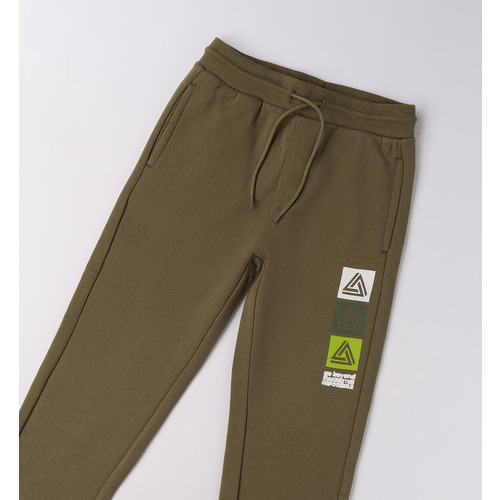 Pantaloni sportivi iDO da ragazzo, neri e salvia 