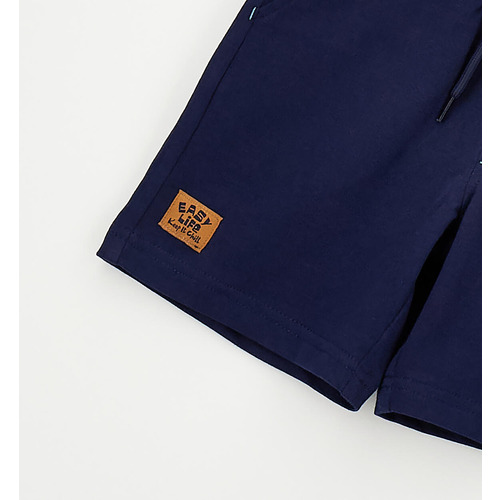Pantaloni tuta corti iDO per bambino - Blu Navy e Nero 
