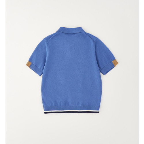 Polo da bambino iDO blu avio 