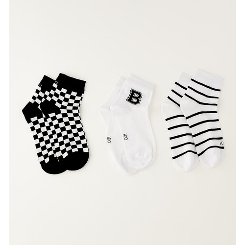 Conjunto de calcetines iDO para niño, blanco 
