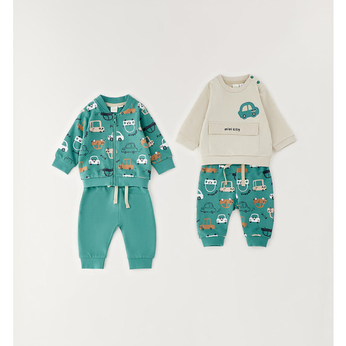 Conjunto chándal bebé iDO color crema 