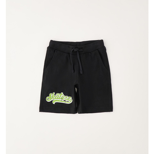 Pantalones cortos negros de algodón para niño iDO 