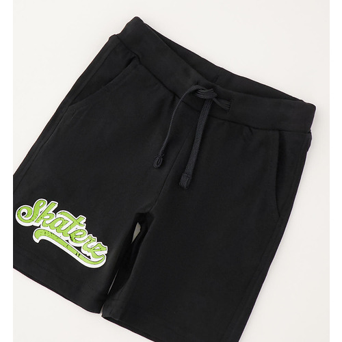 Pantalones cortos negros de algodón para niño iDO 