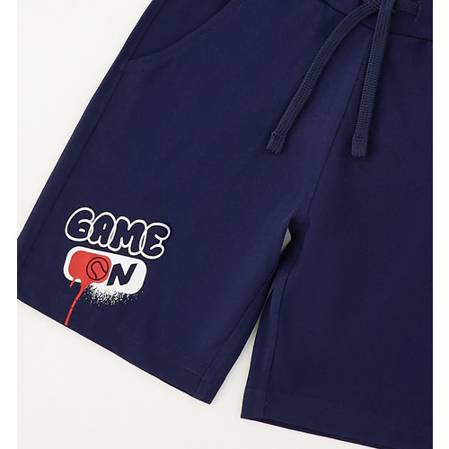 Pantalones cortos azul marino de algodón para niño iDO 