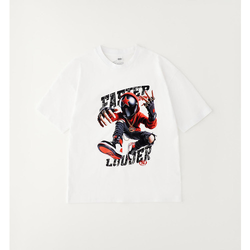 T-Shirt iDO 100% Baumwolle Kinder weiß 