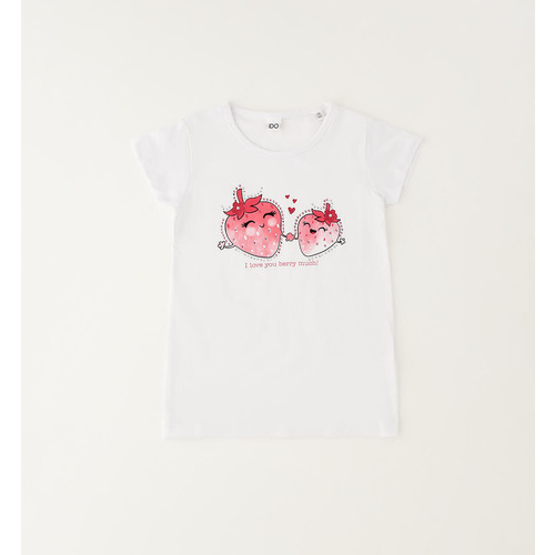 Camiseta iDO para niña con estampado BIANCO 