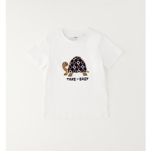 Kinder T-shirt iDO 100% Baumwolle, weiß 