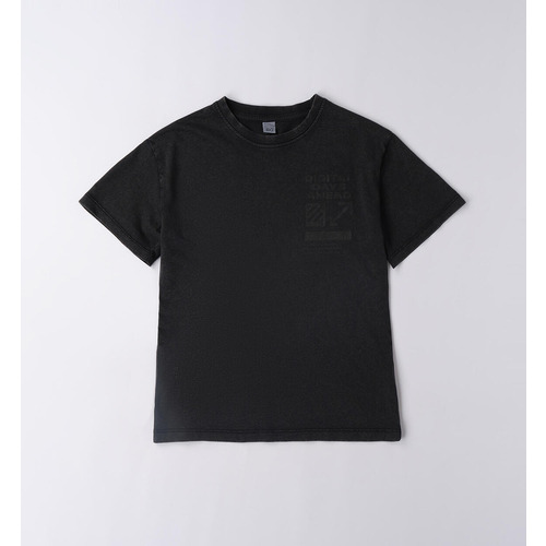 T-shirt iDO da ragazzo, nero a righe 