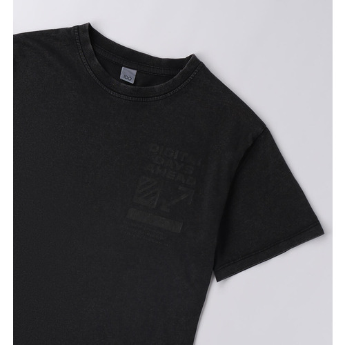 T-shirt iDO da ragazzo, nero a righe 