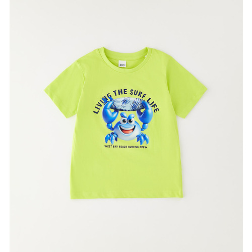 T-shirt iDO mare per bambino, verde chiaro 