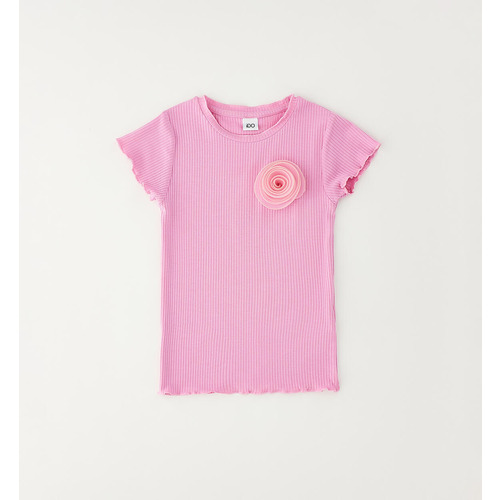 Mädchen-T-Shirt iDO beige mit Aufdruck 