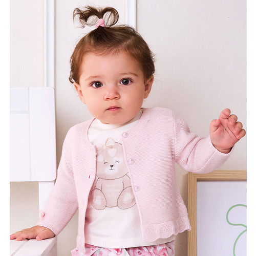 T-shirt bébé fille iDO, crème avec imprimé floral 