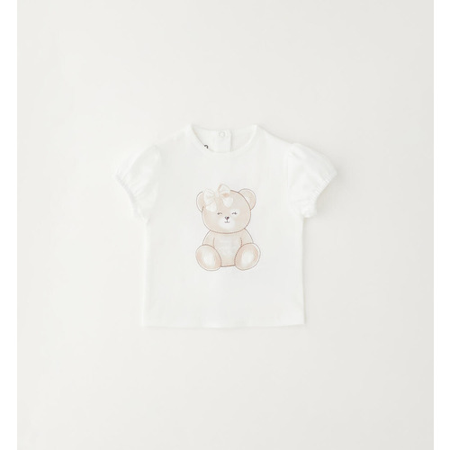 T-shirt bébé fille iDO, crème avec imprimé floral 