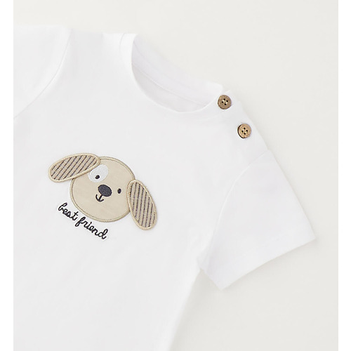 T-shirt iDO pour bébé blanc 