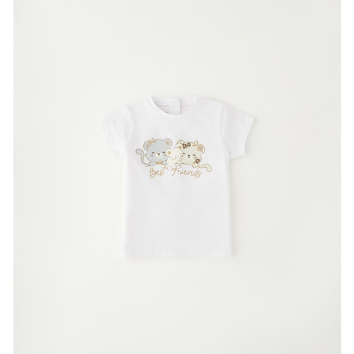 T-shirt neonata iDO, bianco 