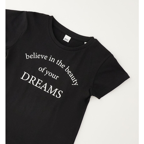 Mädchen T-Shirt iDO Baumwolle schwarz NERO 