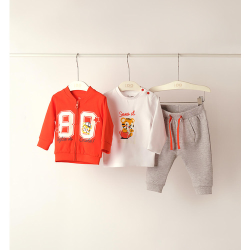 Baby 3-Piece Outfit: Bright Orange 