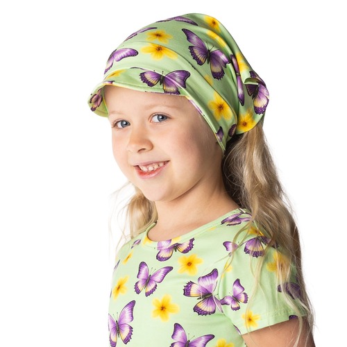 Cappellino con visiera per neonata 