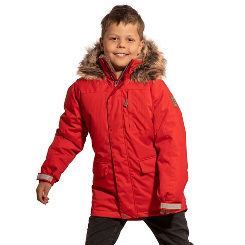 Winterparka mit reichem Pelzbesatz 