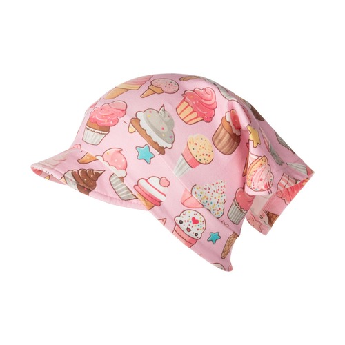Cappellino con visiera per neonata 