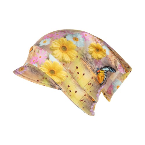 Weiße Bandana mit Schirm 
