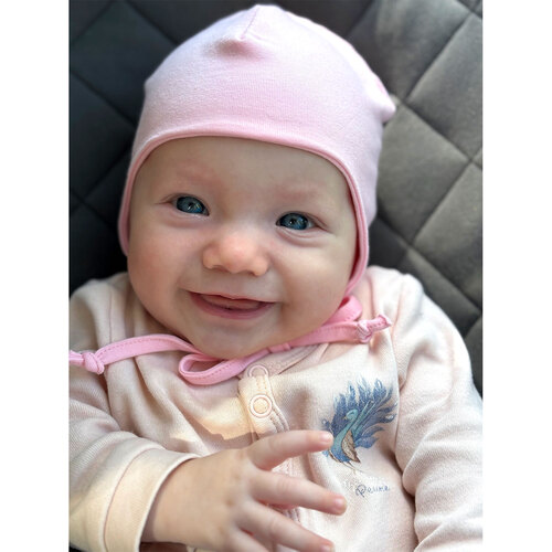 Cappellino bianco in cotone per neonato 