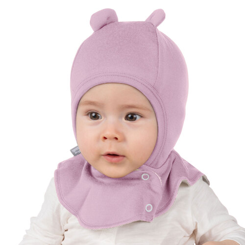 Schwarze Merino-Woll-Babymaske 