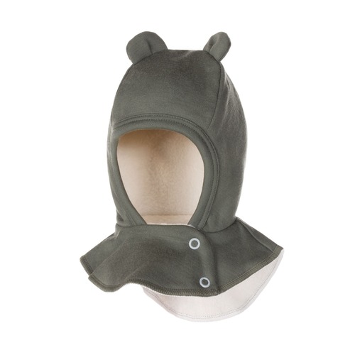 Schwarze Merino-Woll-Babymaske 