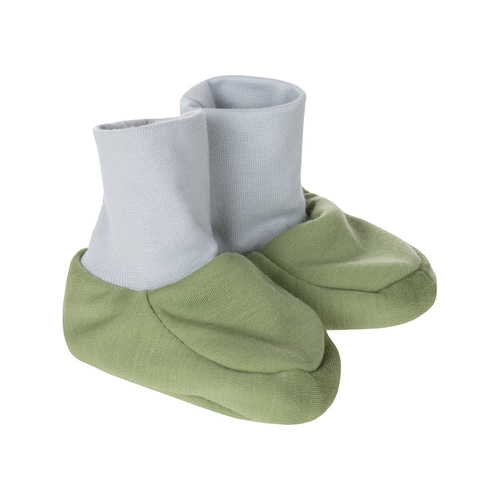 Gefütterte Baby-Booties aus Merinowolle 